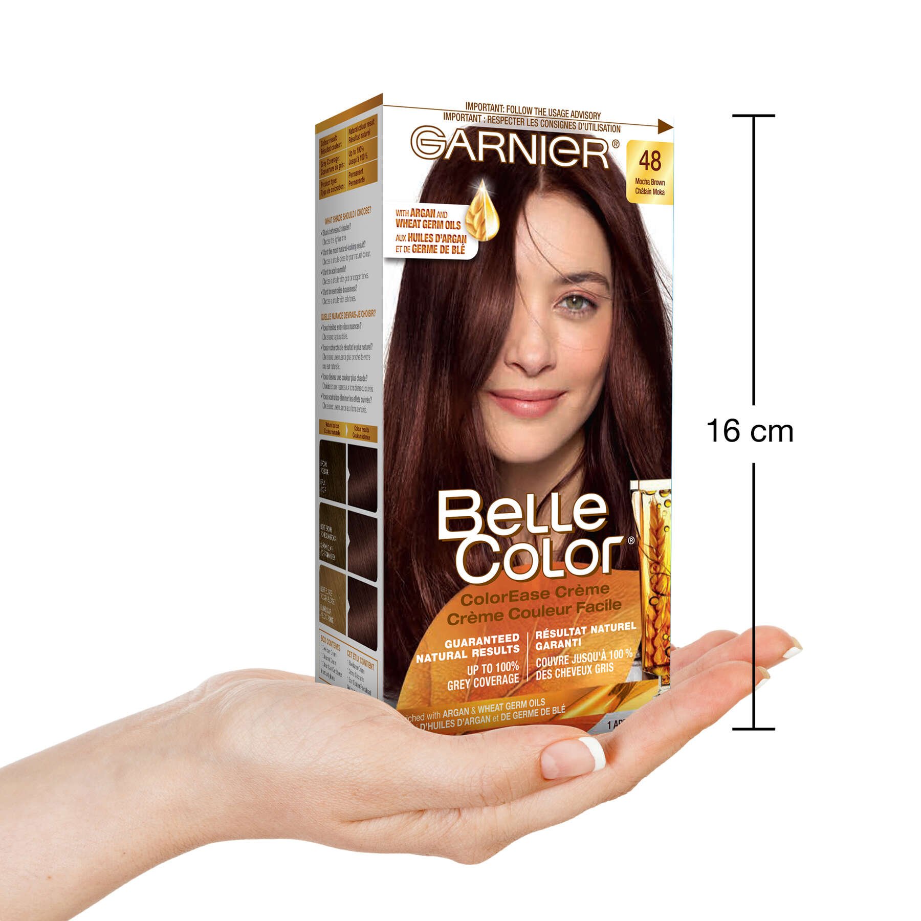 garnier hair dye belle color 48 mocha brown 603084561223 inhand